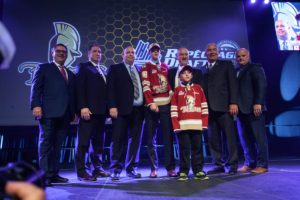 Noah Dobson after being selected by the Acadie-Bathurst Titan.